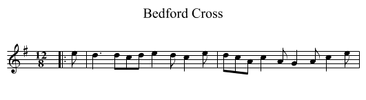 Bedford Cross - staff notation