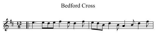 Bedford Cross - staff notation