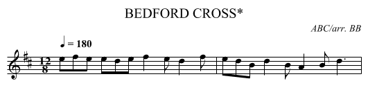 BEDFORD CROSS* - staff notation