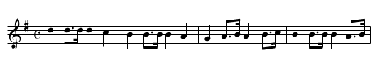 Bedfordshire March - staff notation