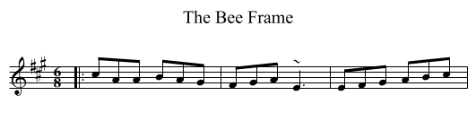 Bee Frame, The  - staff notation