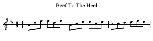 Beef To The Heel - staff notation