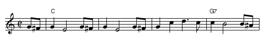 Beer Barrel Polka - staff notation