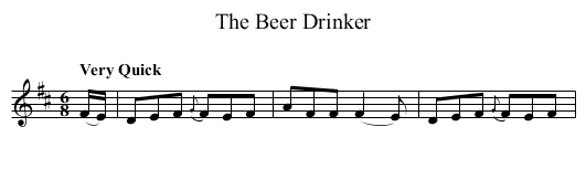 Beer Drinker, The - staff notation