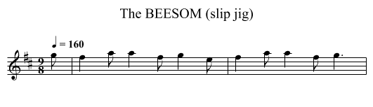 BEESOM (slip jig), The - staff notation