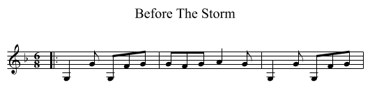 Before The Storm - staff notation