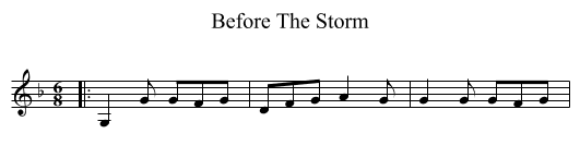 Before The Storm - staff notation