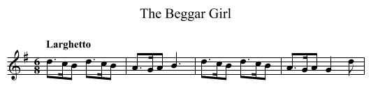 Beggar Girl, The - staff notation