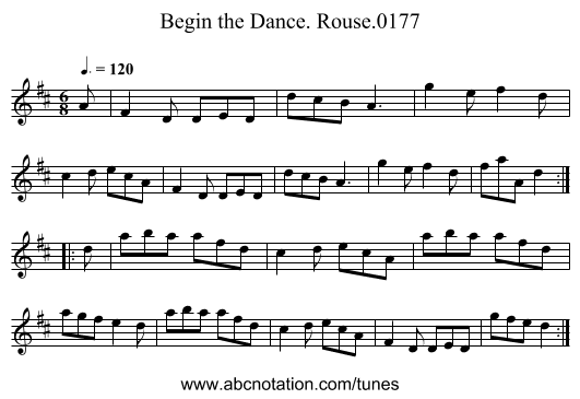 Begin the Dance. Rouse.0177 - staff notation