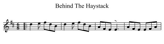 Behind The Haystack - staff notation