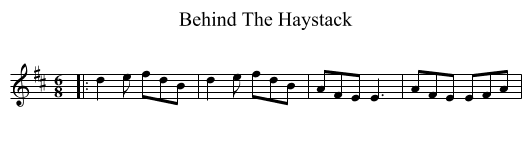 Behind The Haystack - staff notation