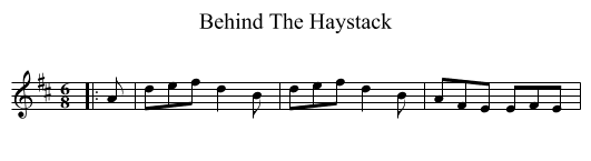 Behind The Haystack - staff notation