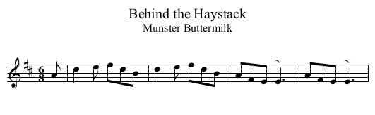 Behind the Haystack - staff notation