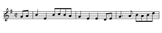 Behind Yon Hills - staff notation