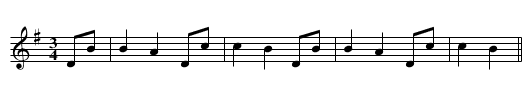 Bei da Lindn - staff notation