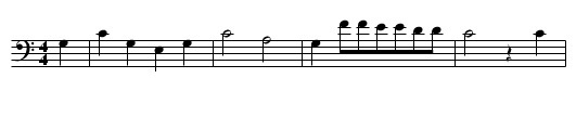BEI WATERLOO DA FIEL DER ERSTE SCHUSS - staff notation
