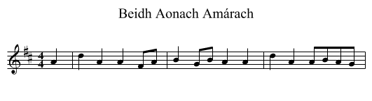Beidh Aonach Amárach - staff notation