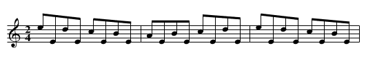 Beigele, A  - staff notation