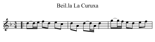 Beil.la La Curuxa - staff notation