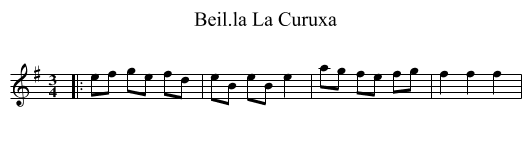 Beil.la La Curuxa - staff notation