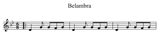 Belambra - staff notation