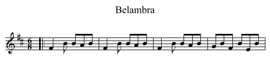 Belambra - staff notation