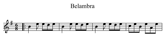 Belambra - staff notation