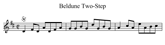 Beldune Two-Step - staff notation