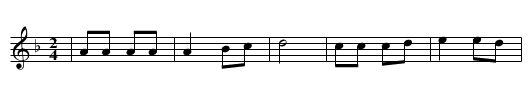 Bele-Bele - staff notation