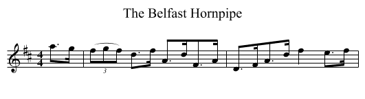 Belfast Hornpipe, The  - staff notation