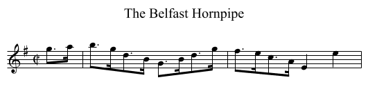 Belfast Hornpipe, The  - staff notation