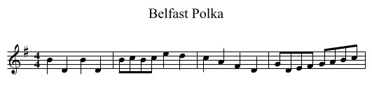 Belfast Polka - staff notation