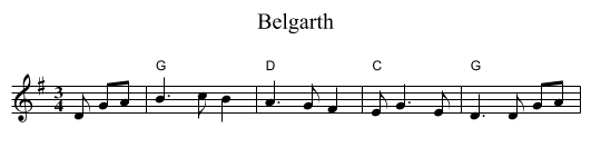 Belgarth - staff notation