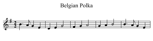 Belgian Polka - staff notation