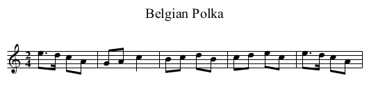 Belgian Polka - staff notation