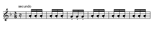 Belgian Waltz,2nd part. JNu.18 - staff notation