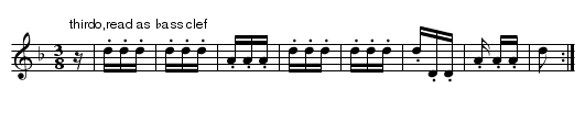 Belgian Waltz,bass part. JNu.18 - staff notation