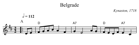 Belgrade - staff notation