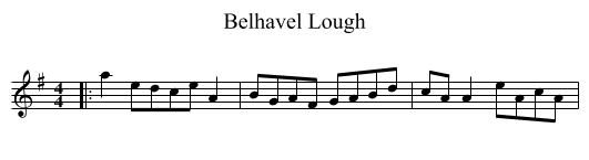 Belhavel Lough - staff notation