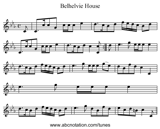 Belhelvie House - staff notation
