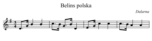 Belins polska - staff notation