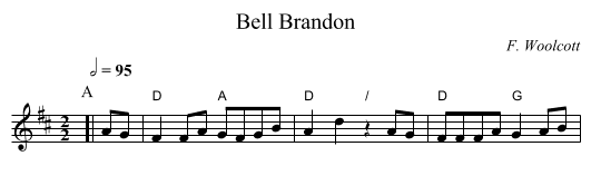 Bell Brandon - staff notation