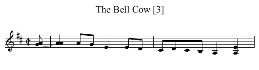 Bell Cow [3], The - staff notation