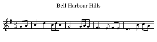 Bell Harbour Hills - staff notation