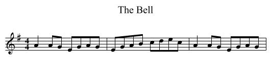 Bell, The  - staff notation