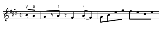 Bella Union -- Reel - staff notation