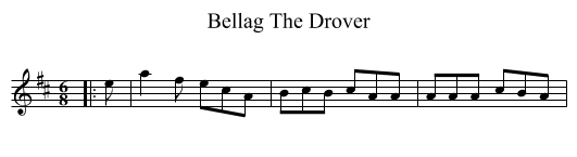 Bellag The Drover - staff notation