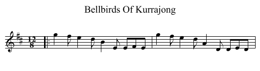 Bellbirds Of Kurrajong - staff notation