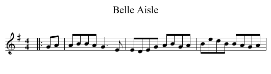 Belle Aisle - staff notation