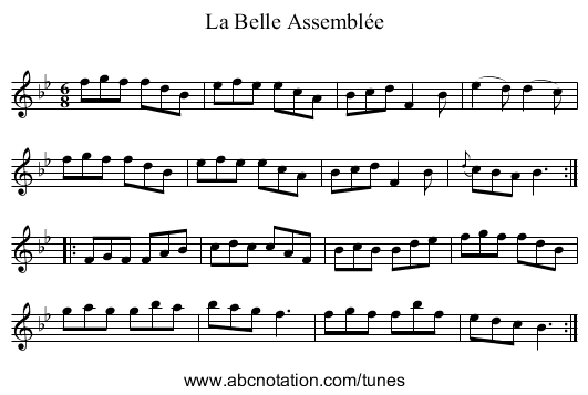 Belle Assemblée, La - staff notation